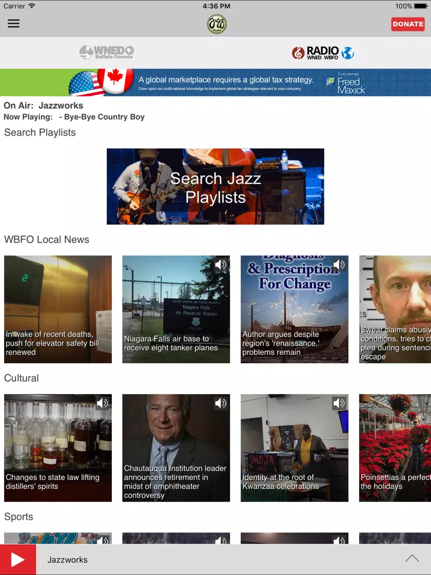 Zrzuty ekranu JazzWorks Public Radio App iPad 