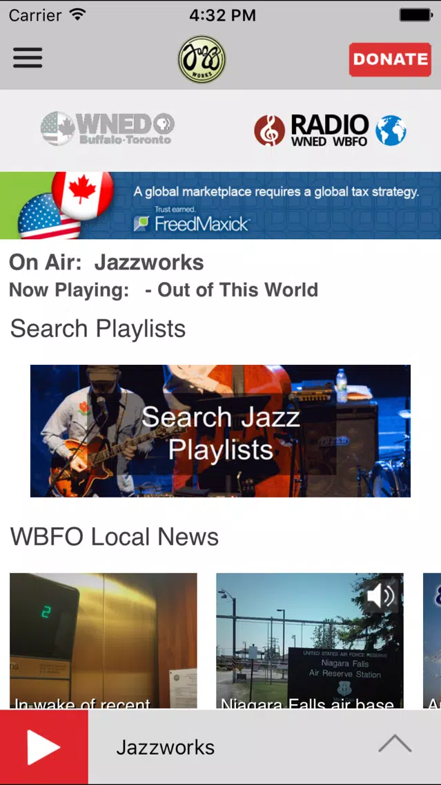 Zrzuty ekranu JazzWorks Public Radio App