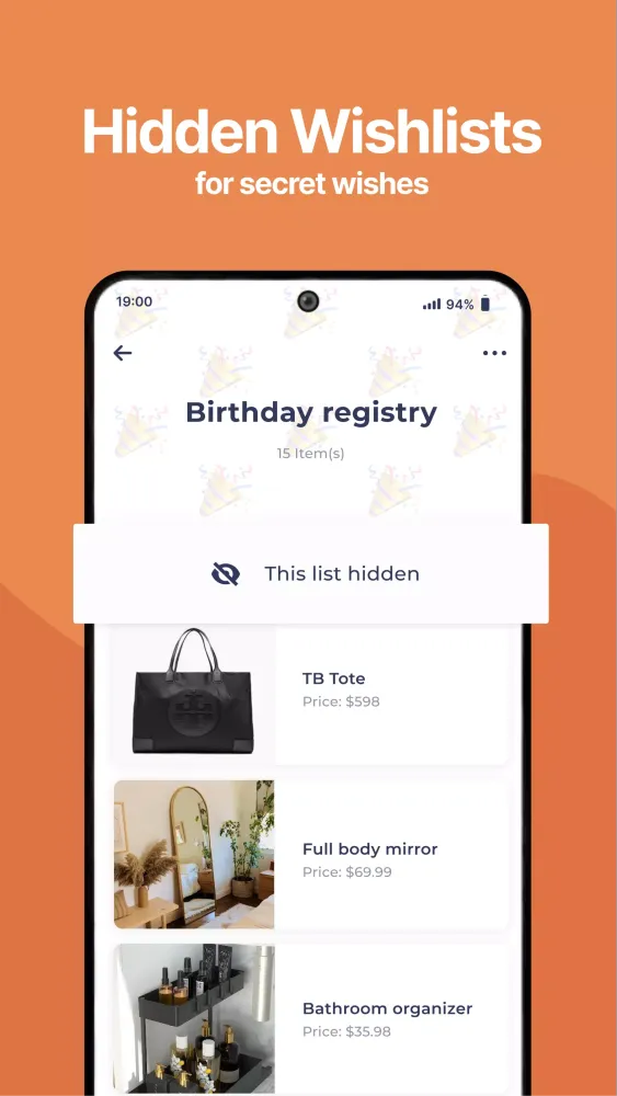 Wishlist・Gift List by Listery Screenshots