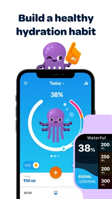 Zrzuty ekranu Waterful® Drink water tracker