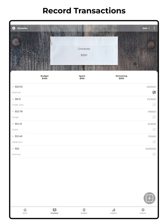 Capturas de pantalla de RealBudget - Envelope Budgets iPad 