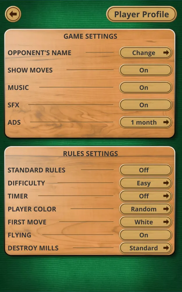 Nine men's Morris (Mills) Screenshots