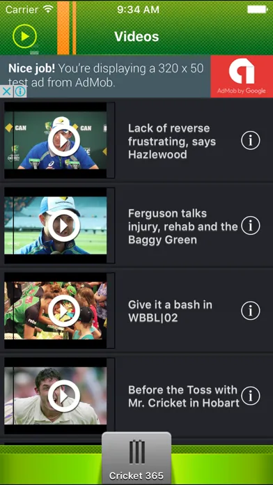 Cricket365 - Australia Screenshots