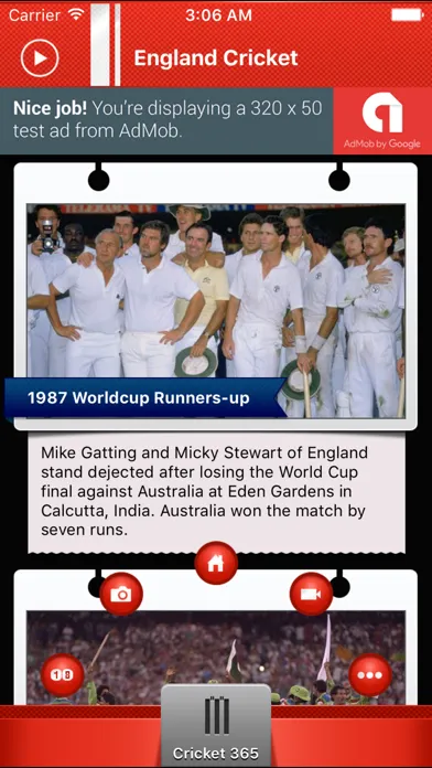 Скриншоты Cricket365 - England