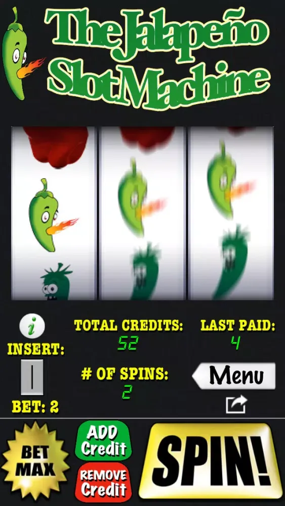 Tangkapan skrin The Jalapeño Slot Machine Lite