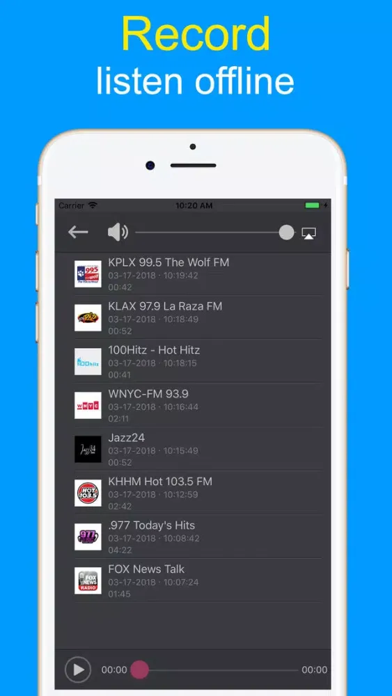 Zrzuty ekranu Radio USA - Listen and Record