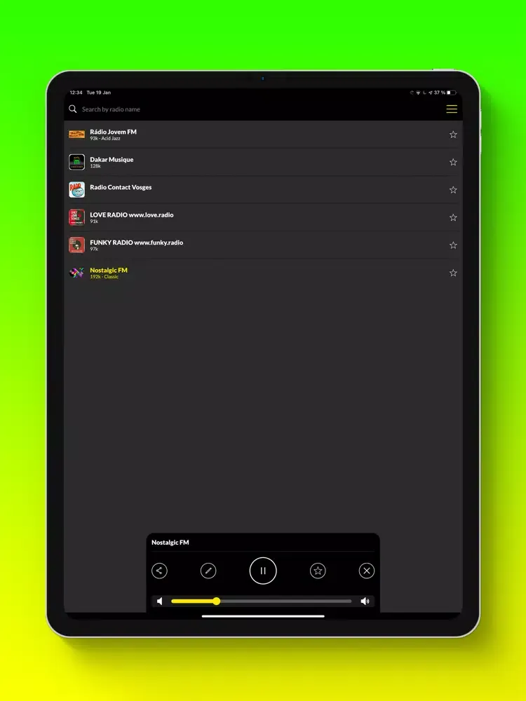 Ảnh chụp màn hình của Radio World FM - Live Radio iPad 