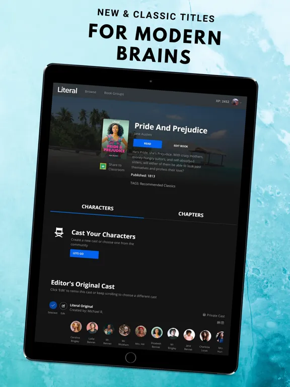 Capturas de pantalla de Literal: An Addictive Reader iPad 