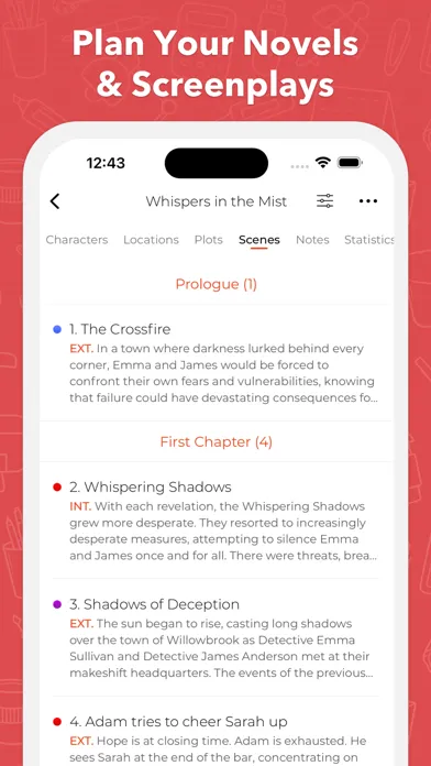 Capturas de pantalla de Story Planner for Writers