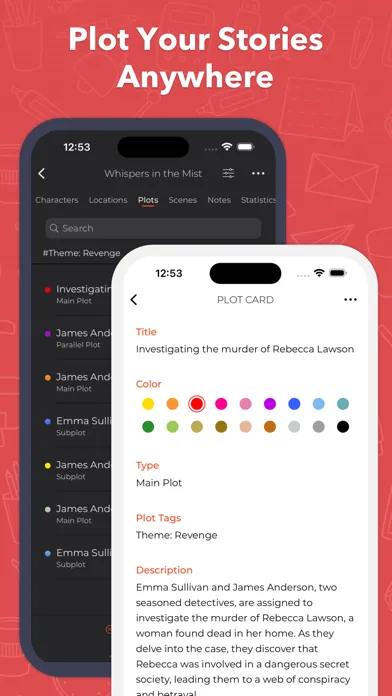 Capturas de pantalla de Story Planner for Writers