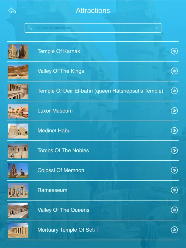 Tangkapan layar Luxor Temple iPad 