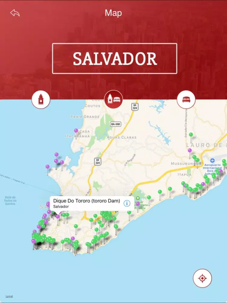 Salvador Tourist Guide iPad  Screenshots