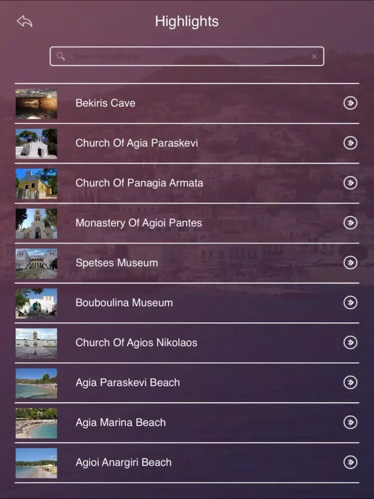 Ảnh chụp màn hình của Spetses Island Travel Guide iPad 