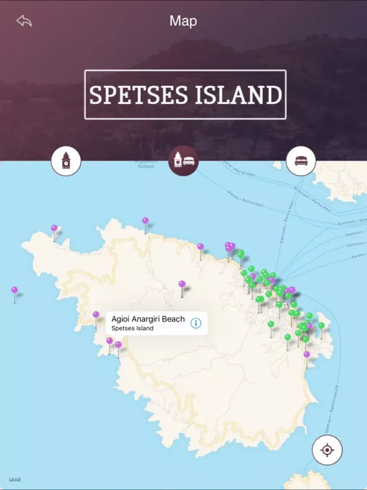 Ảnh chụp màn hình của Spetses Island Travel Guide iPad 