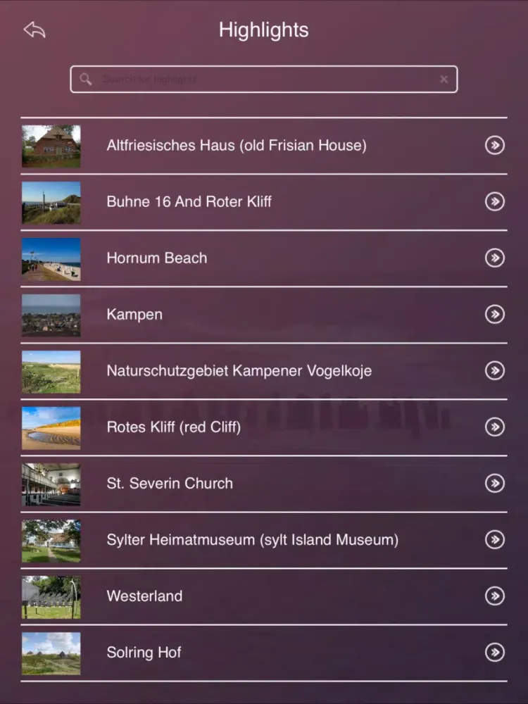 Tangkapan layar Sylt Island Travel Guide iPad 