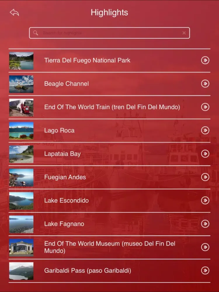 Ushuaia Tourist Guide iPad 應用截圖