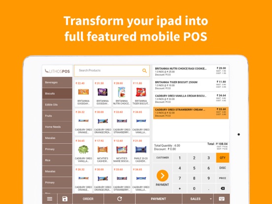 Lithos POS iPad  Screenshots