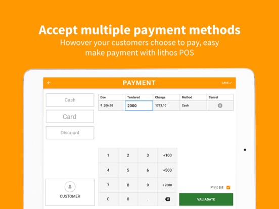 Lithos POS iPad  Screenshots