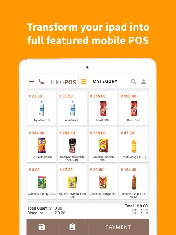 Lithos POS iPad 应用截图