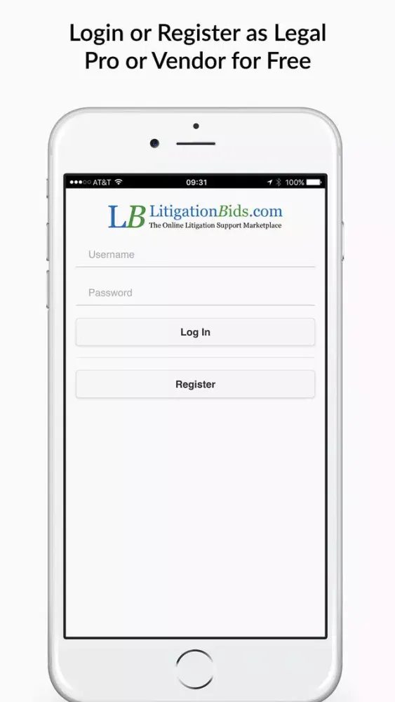 Capturas de tela do Litigation Bids