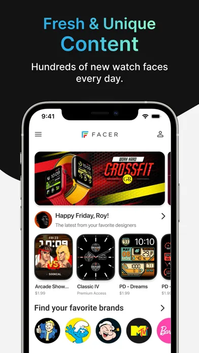 Capturas de tela do Watch Faces by Facer