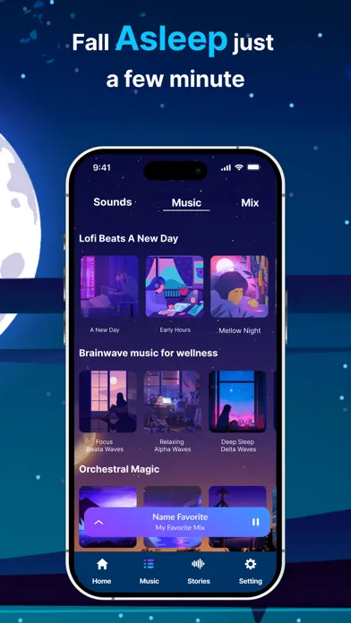 Capturas de tela do Easy Sleep: Sounds and Stories