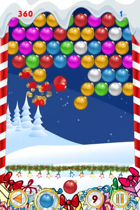 Ảnh chụp màn hình của Christmas games Bubble shooter