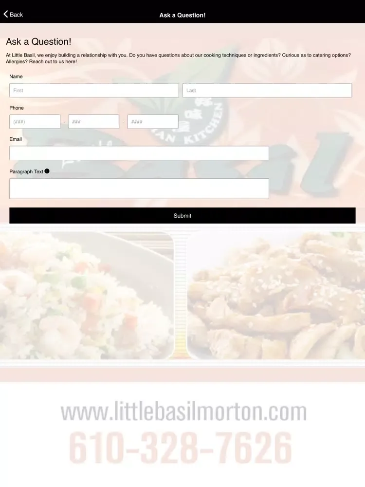 Скриншоты Little Basil Asian Kitchen iPad 