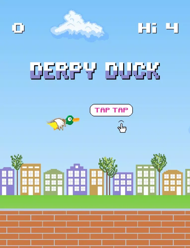 Tangkapan skrin Derpy Duck - Flappy Fun iPad 