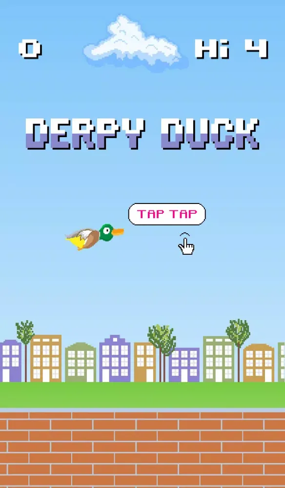Tangkapan skrin Derpy Duck - Flappy Fun