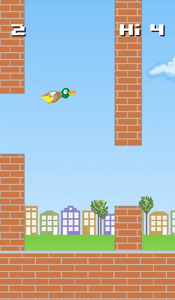 Tangkapan skrin Derpy Duck - Flappy Fun
