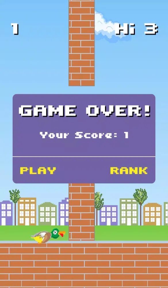 Tangkapan skrin Derpy Duck - Flappy Fun