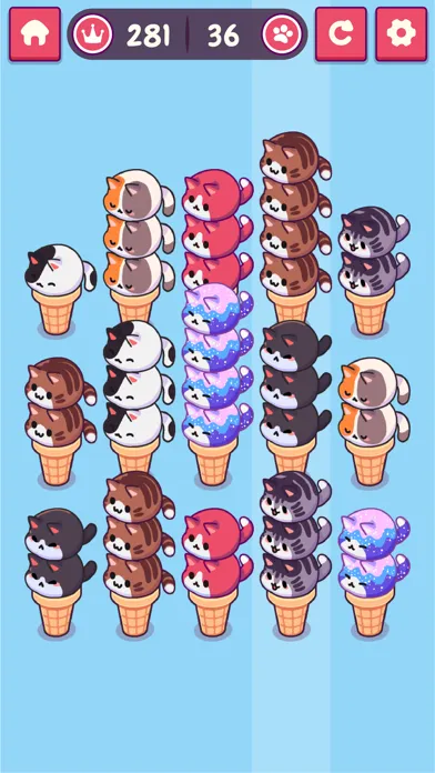 Cat Games For Cats: Sort Cats Screenshots
