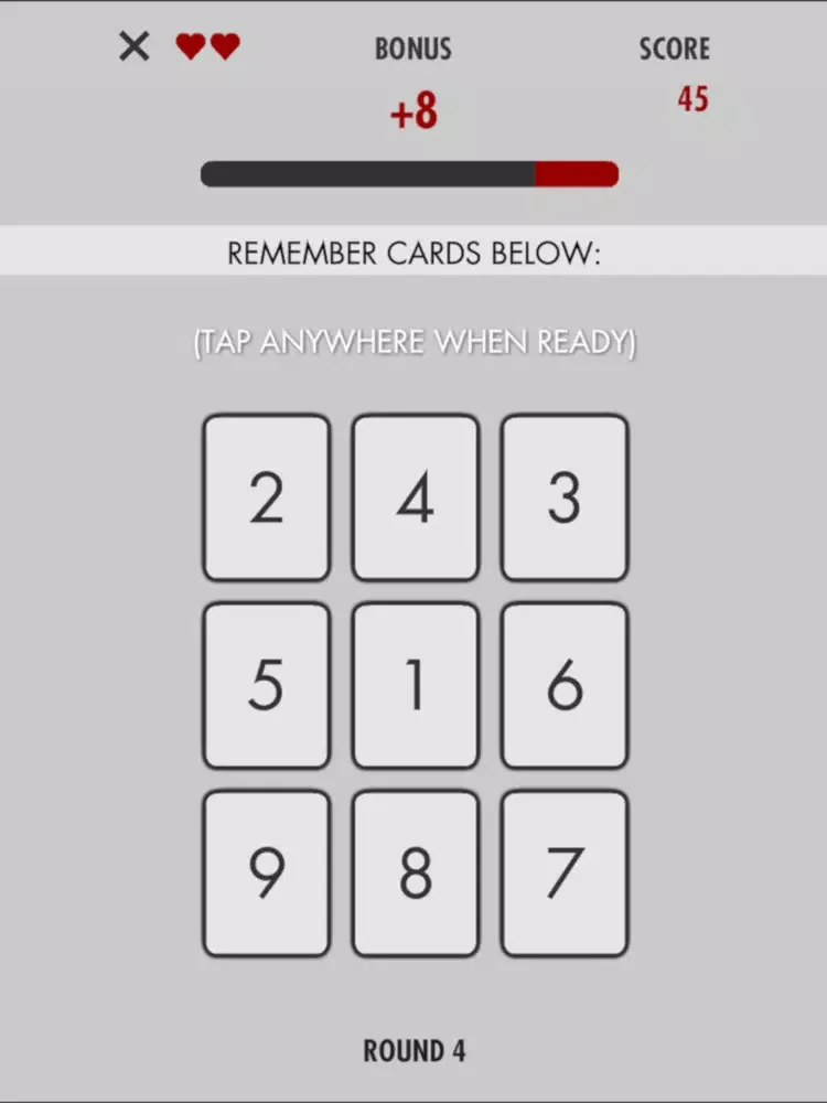 Brain Cards Game iPad 應用截圖