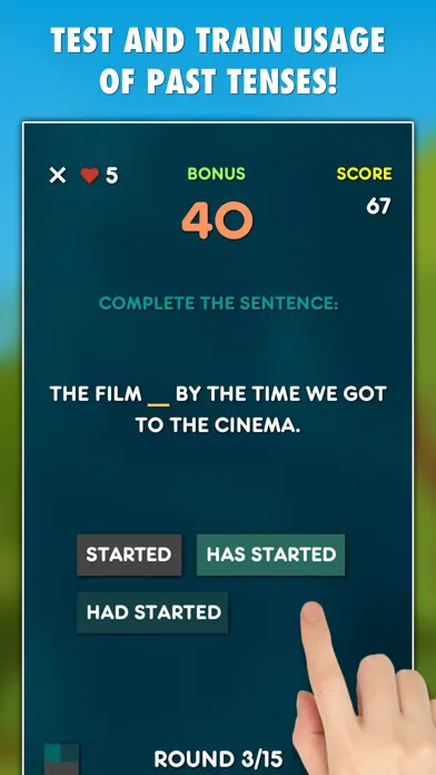 Zrzuty ekranu Past Tenses Grammar Test PRO