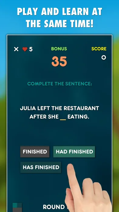 Zrzuty ekranu Past Tenses Grammar Test PRO