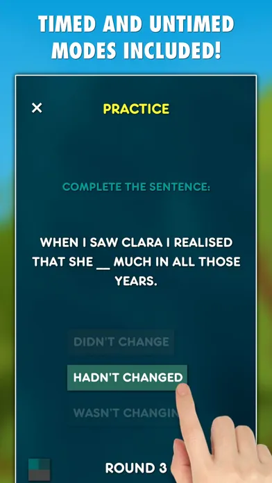 Zrzuty ekranu Past Tenses Grammar Test PRO