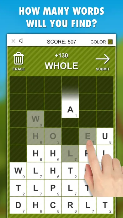 Capturas de tela do Word Gram PRO