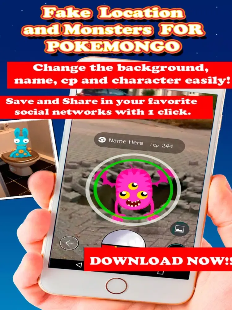 Capturas de tela do Fake Location and Monsters for Pokemon GO iPad 