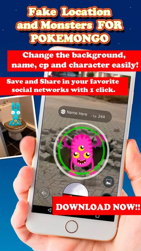 Capturas de tela do Fake Location and Monsters for Pokemon GO