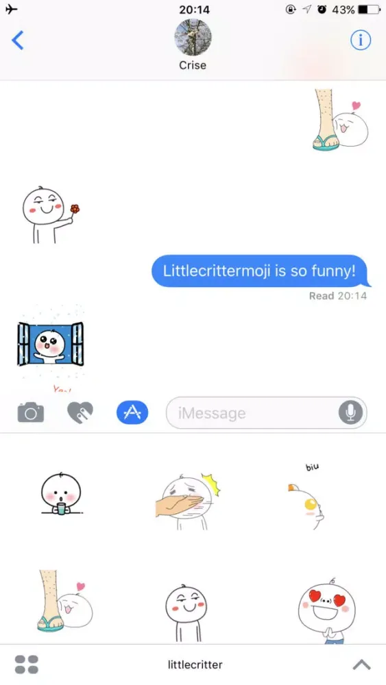 ภาพหน้าจอของ Littlecrittermoji