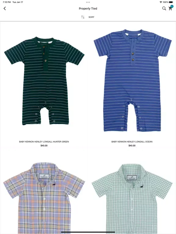 Tangkapan skrin Little Feet Boutique iPad 