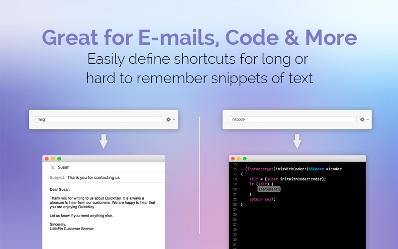 QuickKey–Email & Text Expander应用截图