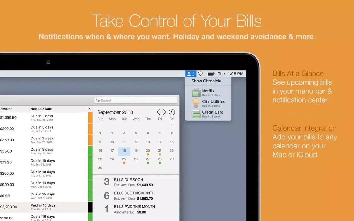 Capturas de pantalla de Chronicle - Bill Reminder