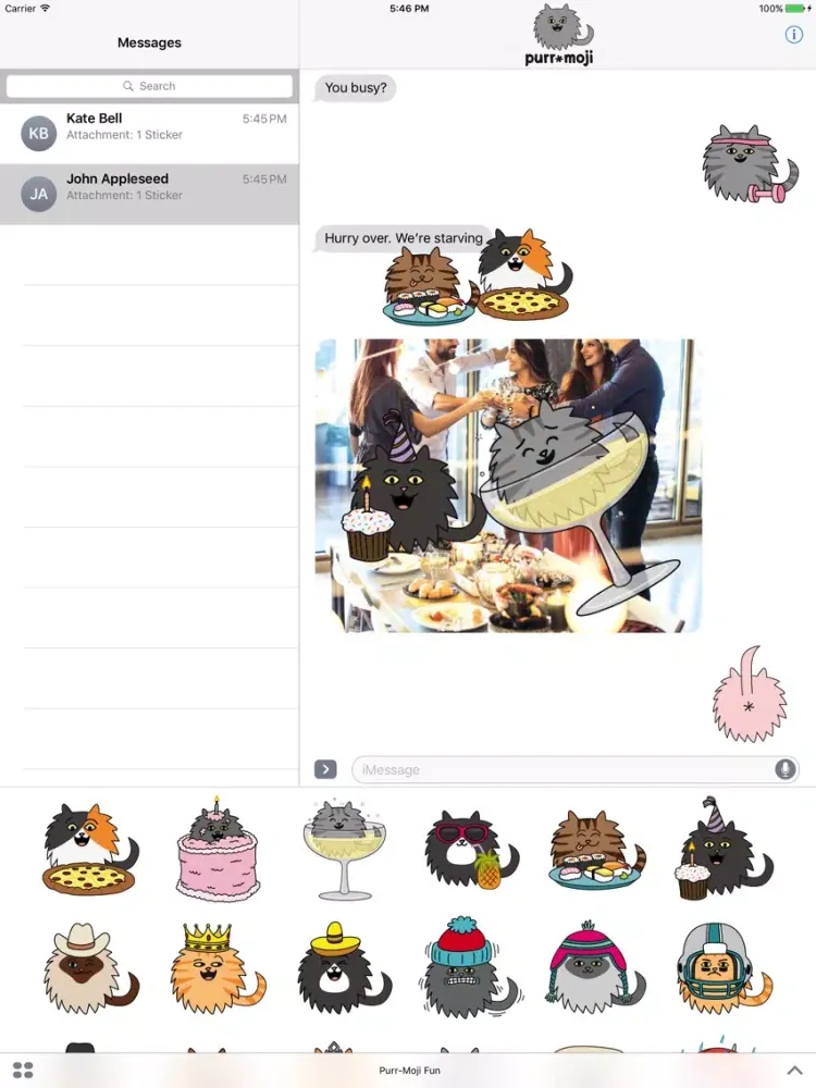 Captures d'écran de Purr-Moji Cat Stickers - Fun Pack iPad 