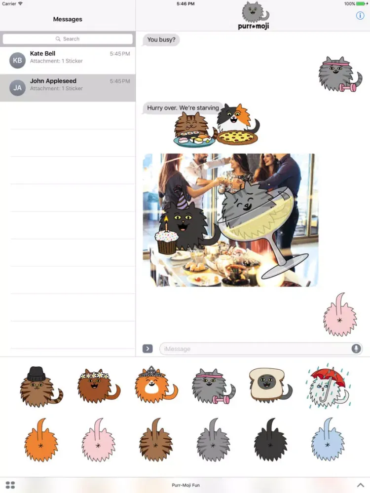 Captures d'écran de Purr-Moji Cat Stickers - Fun Pack iPad 