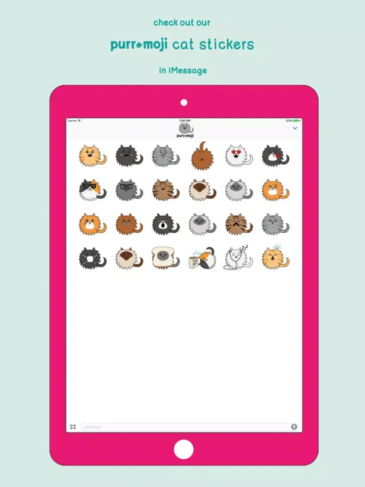 Captures d'écran de Purr-Moji Cat Stickers - Fun Pack iPad 