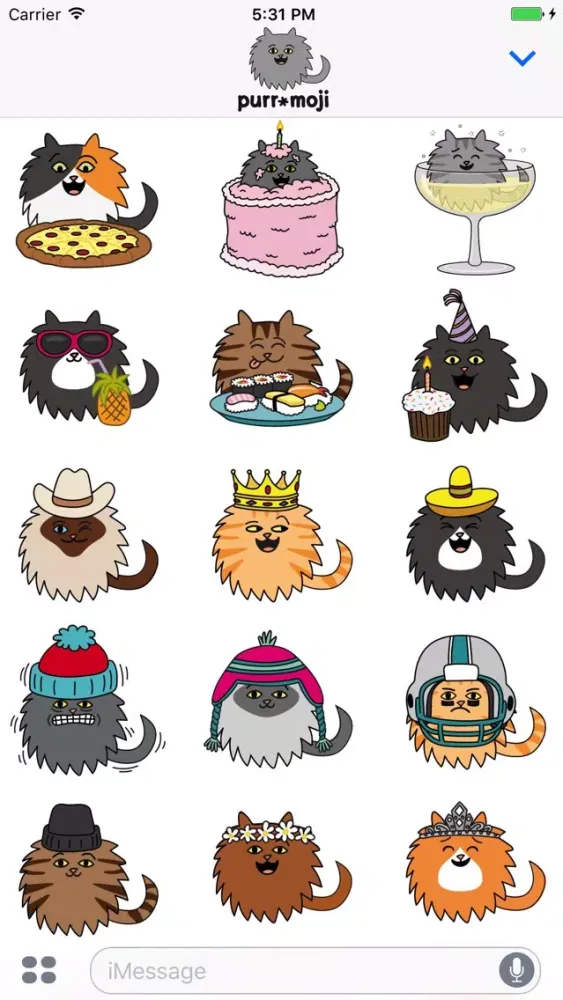 Captures d'écran de Purr-Moji Cat Stickers - Fun Pack
