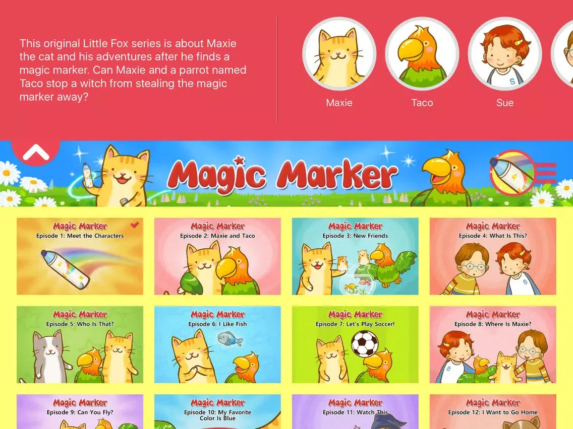 Magic Marker - Little Fox Storybook iPad 應用截圖
