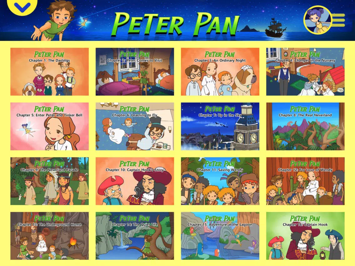 Capturas de tela do Peter Pan - Little Fox Storybook iPad 